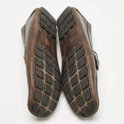 Louis Vuitton Brown Leather Monte Carlo Loafers Size 42.5