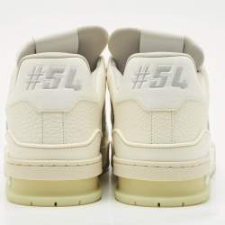 Louis Vuitton White Leather LV Trainer Sneakers Size 42.5