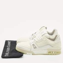 Louis Vuitton White Leather LV Trainer Sneakers Size 42.5