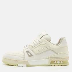 Louis Vuitton White Leather LV Trainer Sneakers Size 42.5