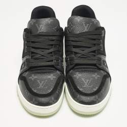 Louis Vuitton Black Canvas and Leather LV Trainer #54 Sneakers Size 42.5