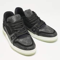Louis Vuitton Black Canvas and Leather LV Trainer #54 Sneakers Size 42.5