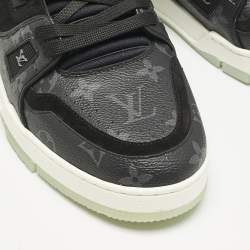 Louis Vuitton Black Canvas and Leather LV Trainer #54 Sneakers Size 42.5