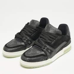 Louis Vuitton Black Canvas and Leather LV Trainer #54 Sneakers Size 42.5