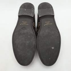 Louis Vuitton Brown Monogram Jacquard and Macassar Leather Major Loafers Size 43.5