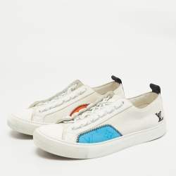 Louis Vuitton White Canvas Tattoo Low Top Sneakers Size 42