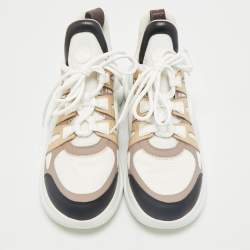 Louis Vuitton Tricolour Mesh and Leather Archlight High Top Sneakers Size 42