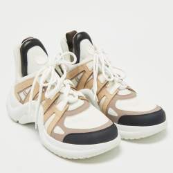 Louis Vuitton Tricolour Mesh and Leather Archlight High Top Sneakers Size 42
