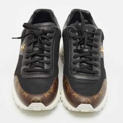 Louis Vuitton Black Monogram Canvas and Leather Run Away Low Top Sneakers Size 43