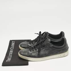 Louis Vuitton Black Monogram Eclipse Frontrow Low Top Sneakers Size 42.5