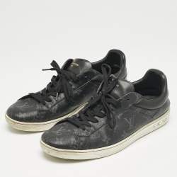 Louis Vuitton Black Monogram Eclipse Frontrow Low Top Sneakers Size 42.5