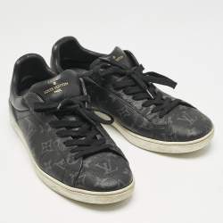 Louis Vuitton Black Monogram Eclipse Frontrow Low Top Sneakers Size 42.5