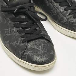 Louis Vuitton Black Monogram Eclipse Frontrow Low Top Sneakers Size 42.5