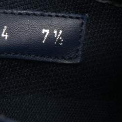 Louis Vuitton Navy Blue Knit Fabric Pacific Slip On Sneakers Size 41.5