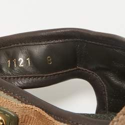 Louis Vuitton Multicolor Suede and Leather Flat Slingback Sandals Size 42
