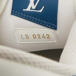 Louis Vuitton White/Blue Denim and Leather Charlie Sneakers  Size 42