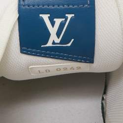 Louis Vuitton White/Blue Denim and Leather Charlie Sneakers  Size 42