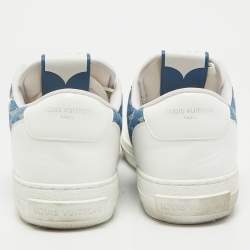 Louis Vuitton White/Blue Denim and Leather Charlie Sneakers  Size 42