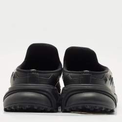 Louis Vuitton Black Leather LV Runner Tatic Sneaker Mules Size 45