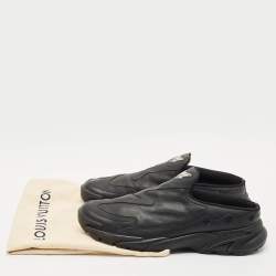 Louis Vuitton Black Leather LV Runner Tatic Sneaker Mules Size 45