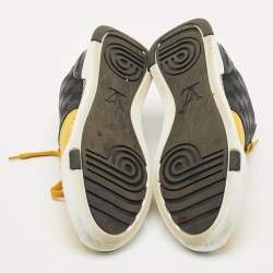 Louis Vuitton Yellow/Black Mesh and Damier Rubber Fastlane Sneakers Size 41.5