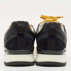 Louis Vuitton Yellow/Black Mesh and Damier Rubber Fastlane Sneakers Size 41.5