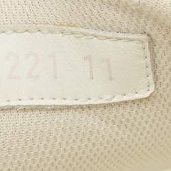 Louis Vuitton White Leather and Iridescent Monogram PVC Luxembourg Sneakers Size 45