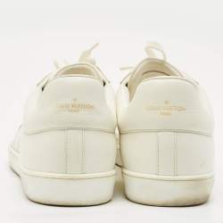 Louis Vuitton White Leather and Iridescent Monogram PVC Luxembourg Sneakers Size 45