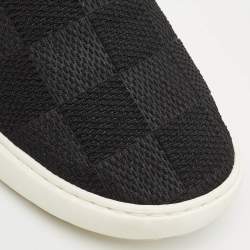 Louis Vuitton Navy Blue Knit Fabric Pacific Slip On Sneakers Size 41.5