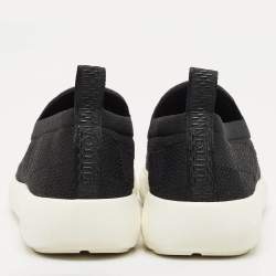 Louis Vuitton Navy Blue Knit Fabric Pacific Slip On Sneakers Size 41.5