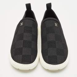Louis Vuitton Navy Blue Knit Fabric Pacific Slip On Sneakers Size 41.5