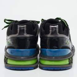 Pre Owned Louis Vuitton Black/Grey Mesh and Patent Leather LV Trail Sneakers Size 46