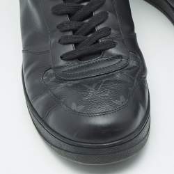 Louis Vuitton Black/Grey Graphite Canvas Rivoli High Top Sneakers Size 44.5
