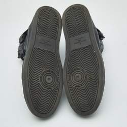 Louis Vuitton Black/Grey Graphite Canvas Rivoli High Top Sneakers Size 44.5