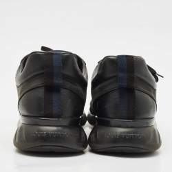 Louis Vuitton Black Damier Neoprene and Leather Fastlane Sneakers Size 44.5