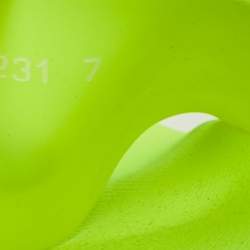 Pre Owned Louis Vuitton Green Rubber Waterfront  Pool Slides Size 41