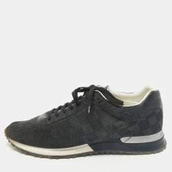 Louis Vuitton Black Damier Knit Fabric And Leather Run Away Low Top Sneakers Size 44