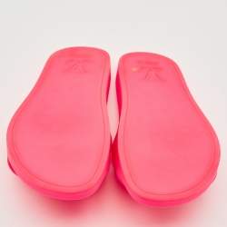 Pre Owned Louis Vuitton Pink Rubber Waterfront  Pool Slides Size 39
