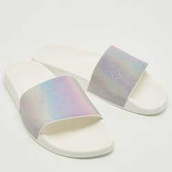  Louis Vuitton Iridescent Prism Monogram PVC Waterfront Slides Size 41