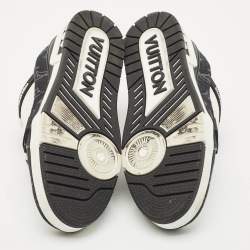 Louis Vuitton Black/White Denim and Leather LV Trainer #54 Sneakers Size 40.5