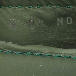 Pre Owned Louis Vuitton Dark Tricolor Suede And Leather Logo Bow Slip On Loafers Size 42.5