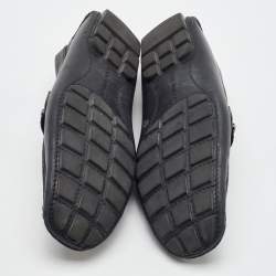 Pre Owned Louis Vuitton Black Leather Monte Carlo Loafers Size 40