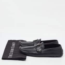 Pre Owned Louis Vuitton Black Leather Monte Carlo Loafers Size 40
