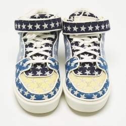 Pre Owned Louis Vuitton Multicolor Monogram Stars Canvas Acapulco Sneakers Size 42.5