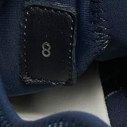 Pre Owned Louis Vuitton Navy Blue Fabric And Mesh Fastlane Sneakers Size 42