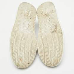 Pre Owned Louis Vuitton Black Leather Beverly Hills Lace Up Sneakers Size 40.5