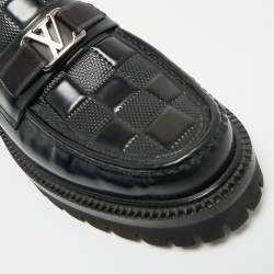 Pre Owned Louis Vuitton Damier Graphite Leather Major Loafers Size 40.5