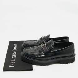 Pre Owned Louis Vuitton Damier Graphite Leather Major Loafers Size 40.5