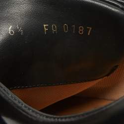 Pre Owned Louis Vuitton Black Leather Monogram Debossed Time Out Sneakers Size 40..5