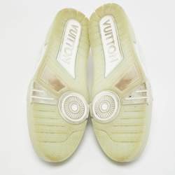 Pre Owned حذاء رياضي لويس فيتون LV مدرب جلد أبيض بأربطة مقاس 42